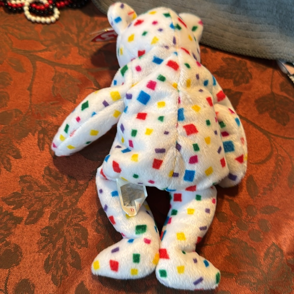 Ty 2K  2000 Colorful Polka Dot Bear Plush Toy - Picture 3 of 5